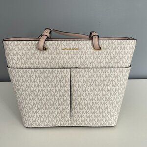 Michael Kors Logo Tote Bag, Blush Pink Straps